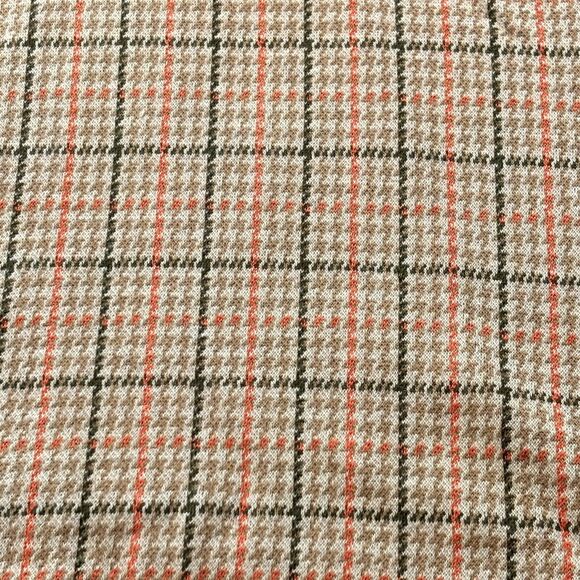 Vintage Lands’ End Tan Houndstooth Button Long Sleeve Polo Elbow Patch Men’s XL* - Picture 11 of 12